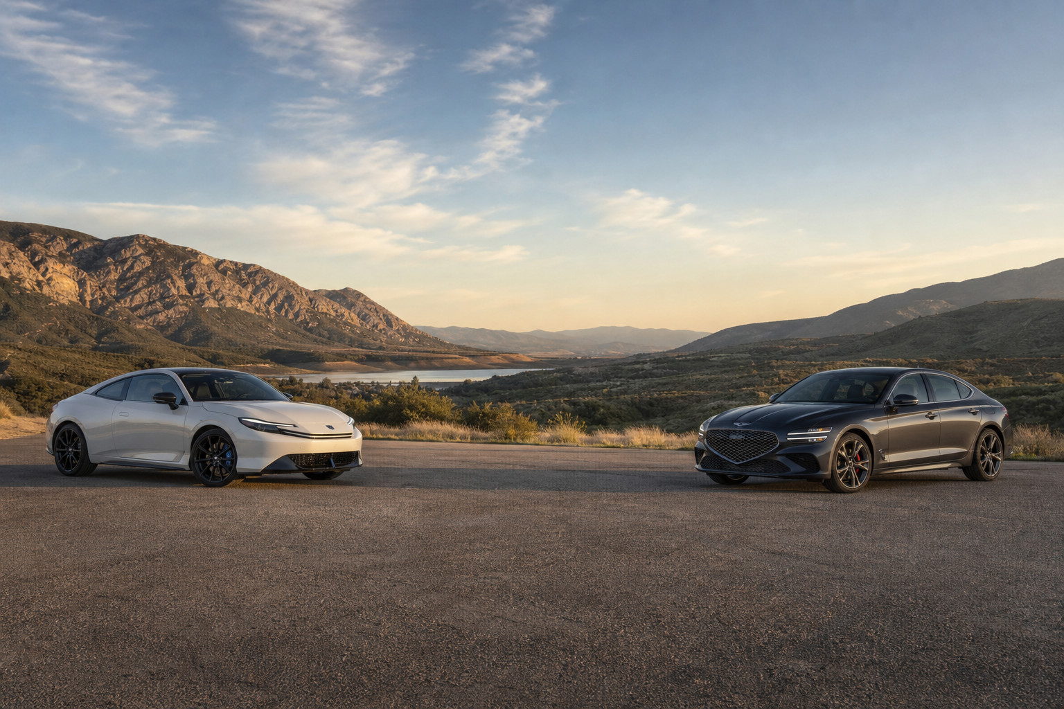 Honda Prelude 2-Tone · Configuration unspecified (#21b3b9) vs Genesis G70 2.5T · RWD · 5T